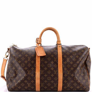 Louis Vuitton 50 Keepall Bandouliere Bag Monogram Canvas